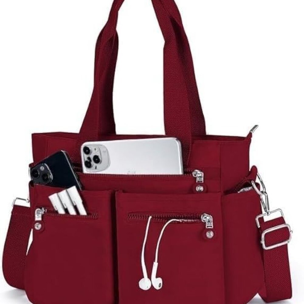 Nylon Tote Bag Compact Foldable Water-Resistant Travel Work Gym